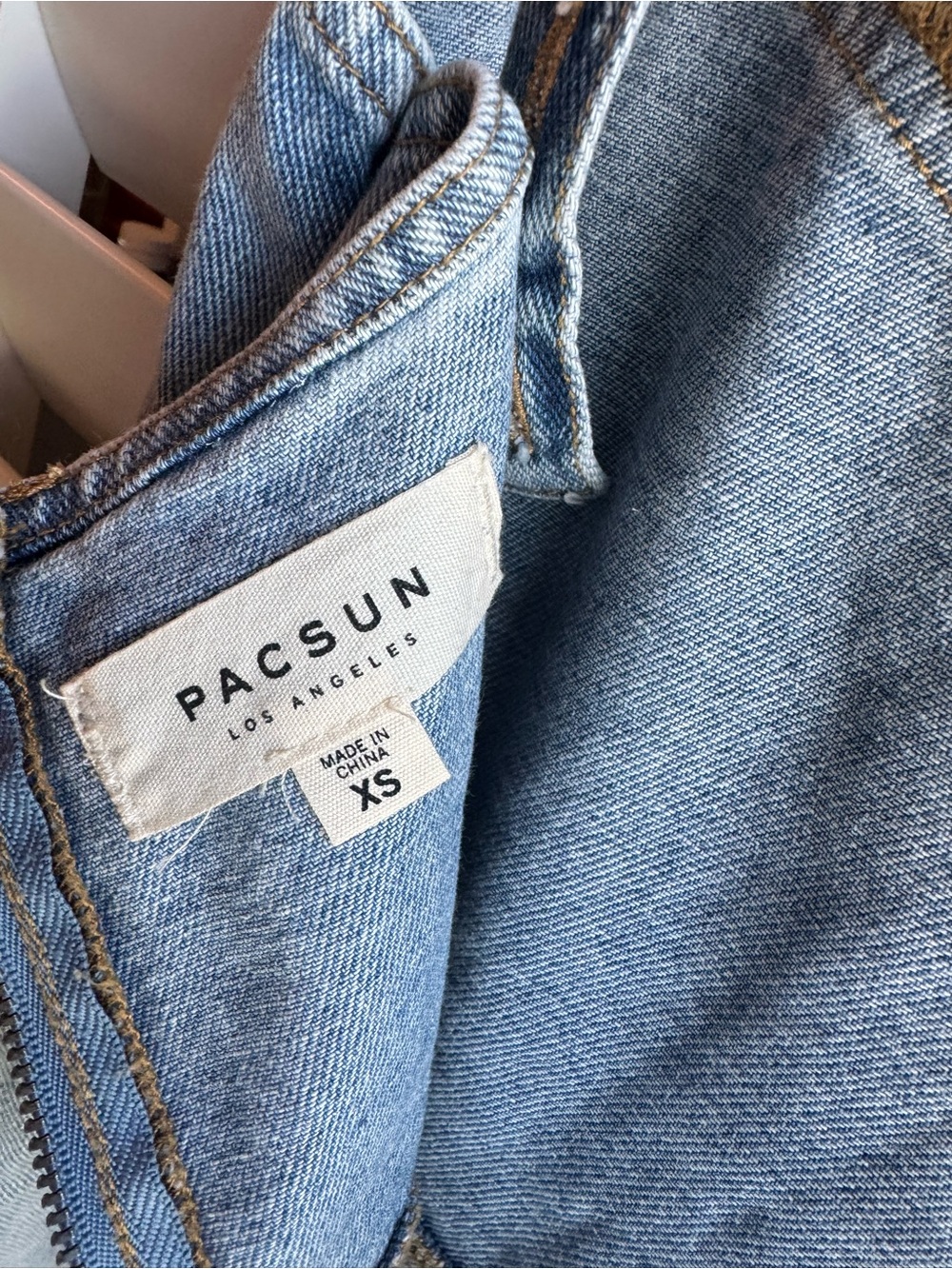 PacSun Light Blue Denim Overalls Jumpsuit - Picture 3 of 3